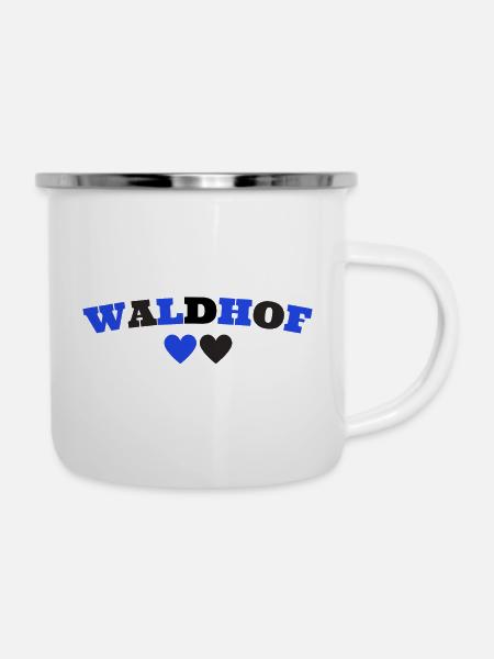 Waldhof Mannheim Herz - Emaille-Tasse - Weiß
