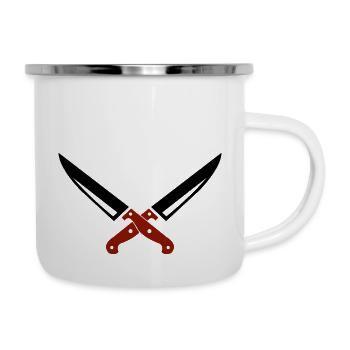 Couteau 01 - Tasse émaillée - blanc - Droite