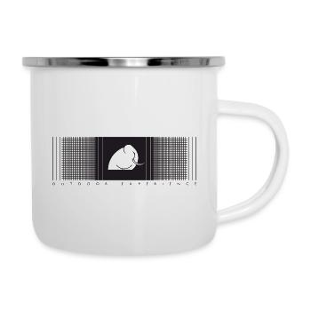 mamood verlauf karo muster - Emaille-Tasse - Weiß - Rechts