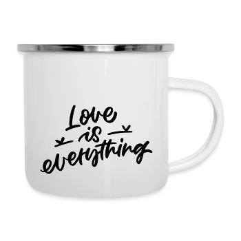 Love Is Everything - Emaille-Tasse - Weiß - Rechts