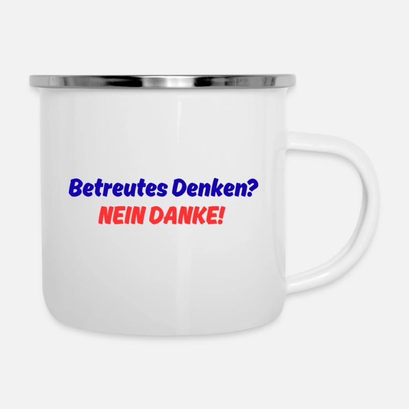 Supervised Thinking No Thanks - Camper Mug - white