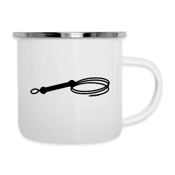 Whip + own text - Camper Mug - white - Right