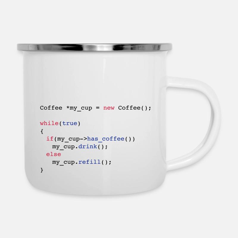 drink_coffe_c ++ - Tasse émaillée - blanc