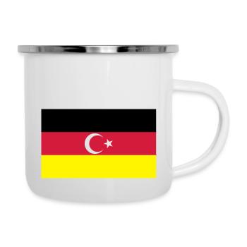 drapeau turc allemand - Tasse émaillée - blanc - Droite