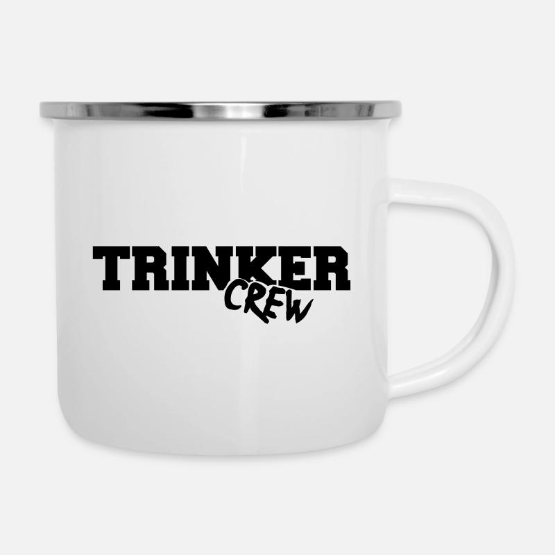trinker_crew - Emaille-Tasse - Weiß