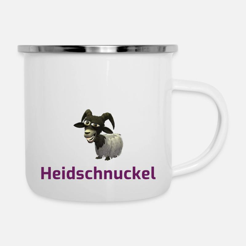 Heidschnuckel - Emaille-Tasse - Weiß