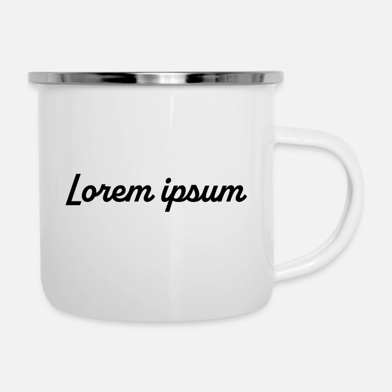 Lorem ipsum - Emaille-Tasse - Weiß