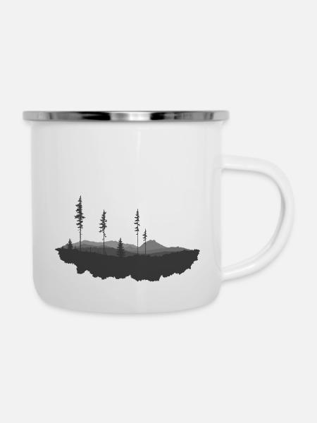 Horizont - Emaille-Tasse - Weiß