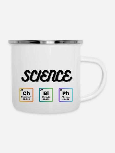 Science Wissenschaft - Emaille-Tasse - Weiß