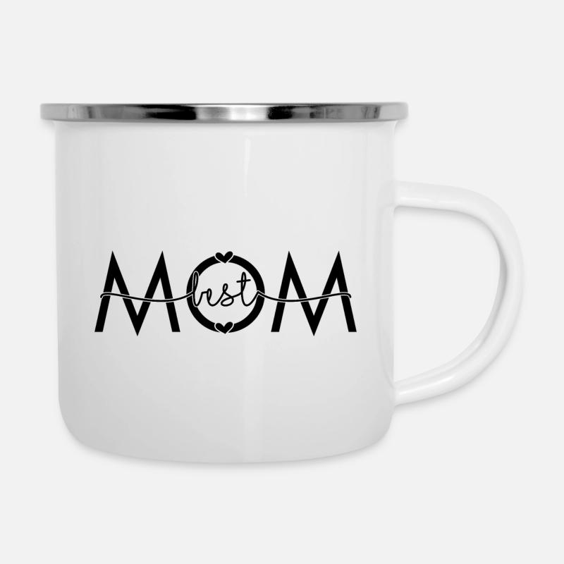 Best Mom Black - Camper Mug - white