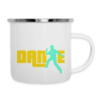 Dance Text Dancing Man Silhouette Party Music - Camper Mug - white - Right