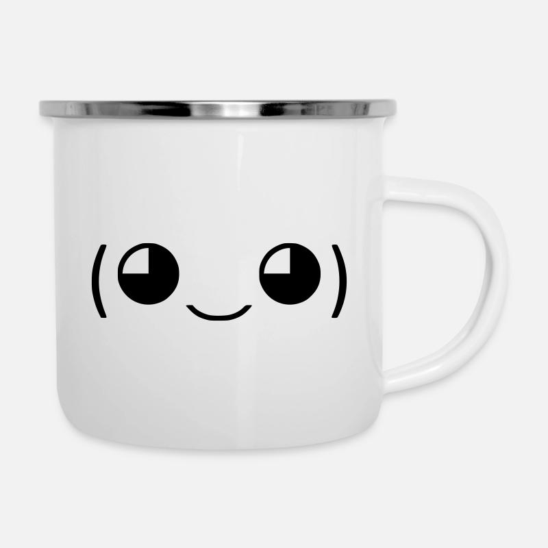 Süß und voller Freude! ✨ - Emaille-Tasse - Weiß