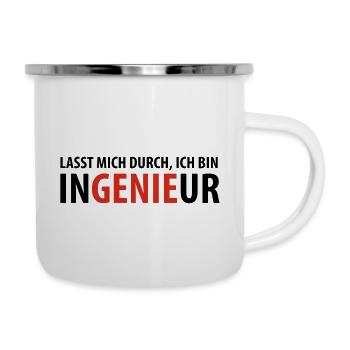 Lasst mich durch, ich bin Ingenieur - Tasse émaillée - blanc - Droite