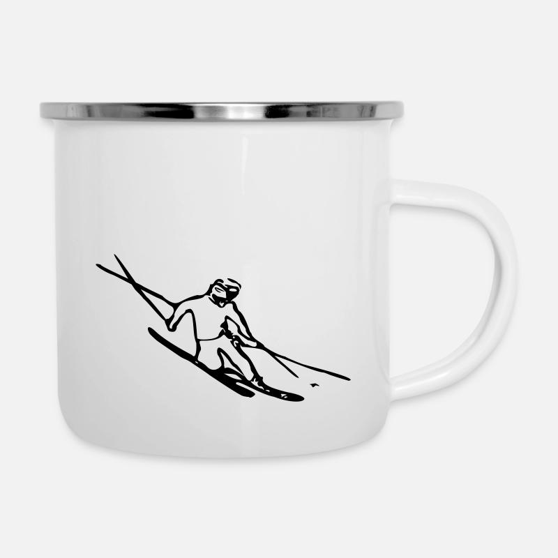 Dynamic Skier - Camper Mug - white