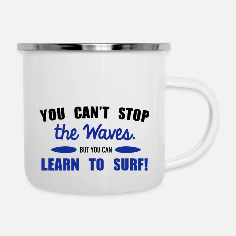 Learn to surf - Camper Mug - white