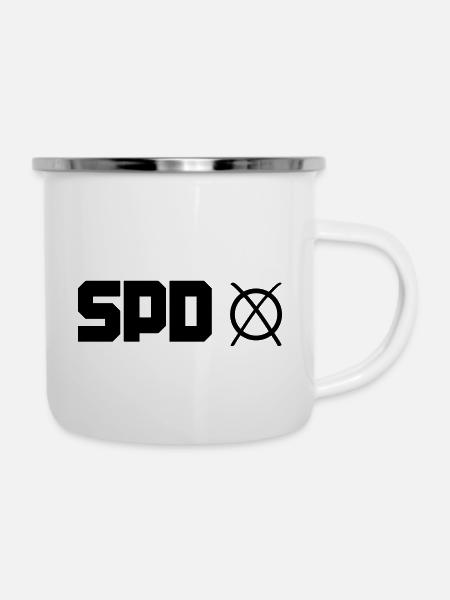 spd - Emaille-Tasse - Weiß