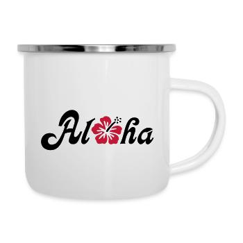 Aloha Hibiscus flower - Camper Mug - white - Right
