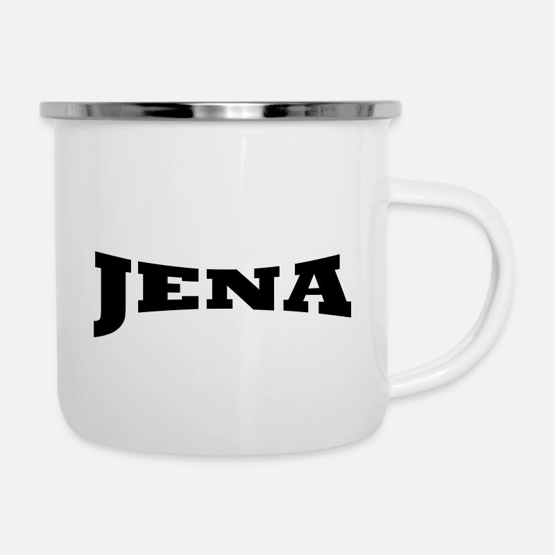 Jena lettrage - Tasse émaillée - blanc