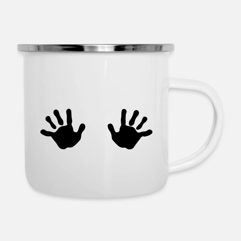 Two Hands - Camper Mug - white