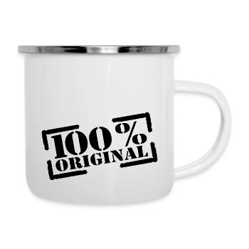 timbre original 100 % - Tasse émaillée - blanc - Droite