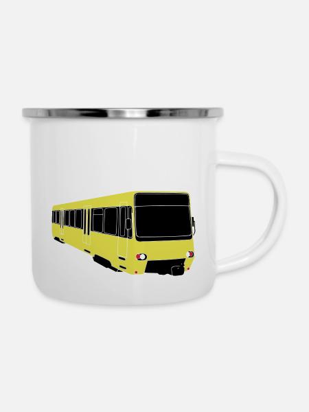 Stuttgarter Stadtbahn - Emaille-Tasse - Weiß