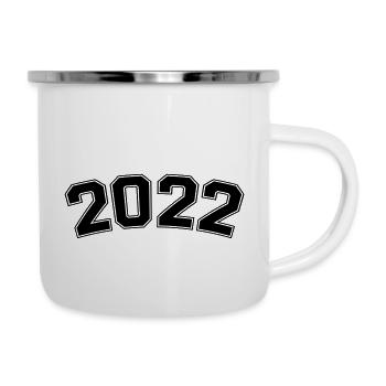 2022 - Emaille-Tasse - Weiß - Rechts