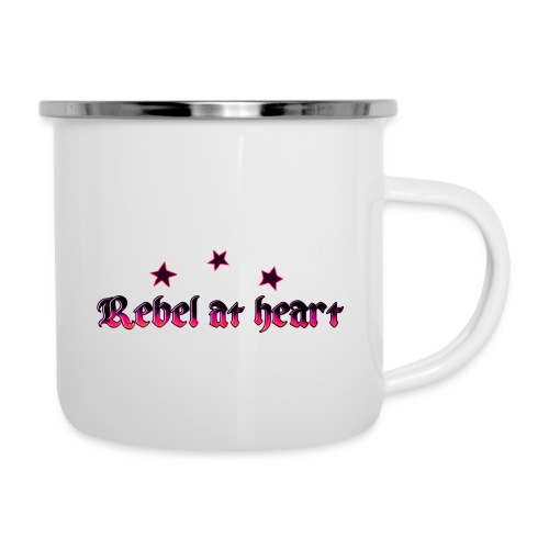 rebel at heart - Emaille-Tasse