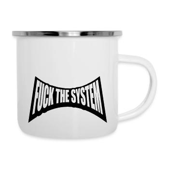 Fuck le système punk - Tasse émaillée - blanc - Droite