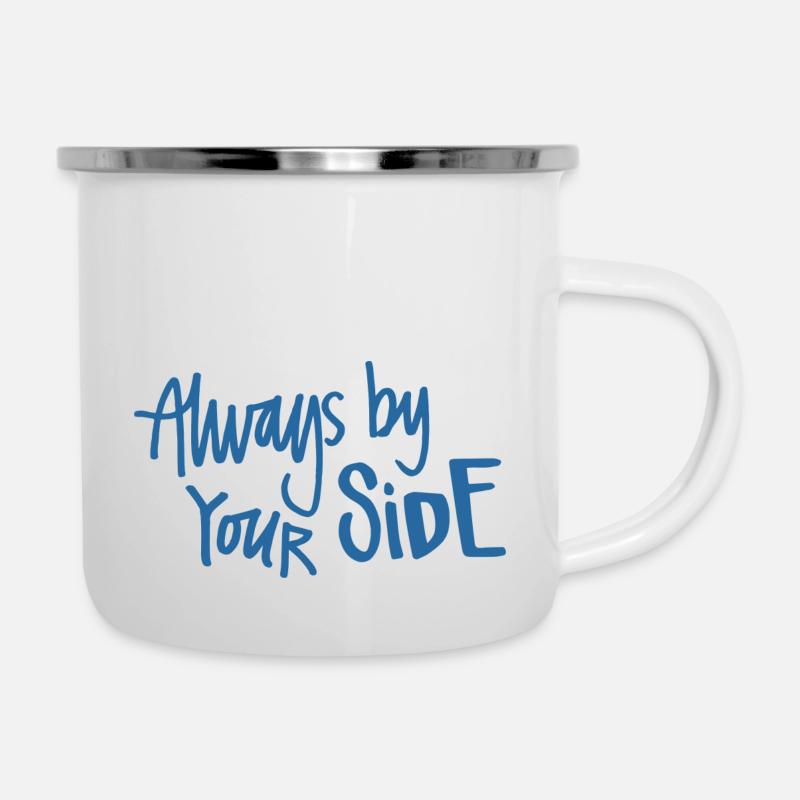 Always by Your SIDE Navy - Camper Mug - white