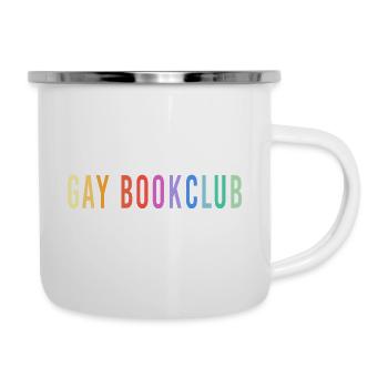 GAY BOOKCLUB - Emaille-Tasse - Weiß - Rechts
