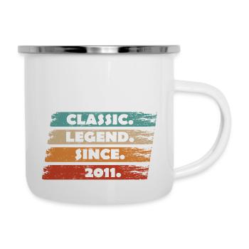 13e anniversaire 2011 - Légende depuis vintage ret - Tasse émaillée - blanc - Droite