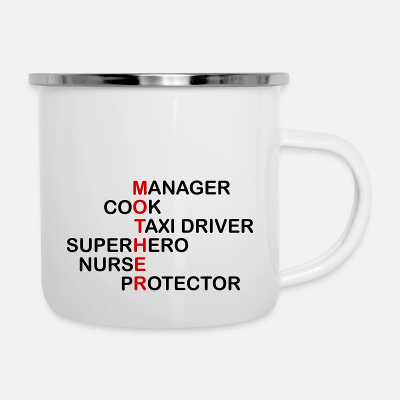 Emplois d’une mère - Tasse émaillée - blanc