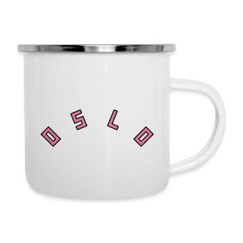 Oslo - Emaille-Tasse - Weiß - Rechts