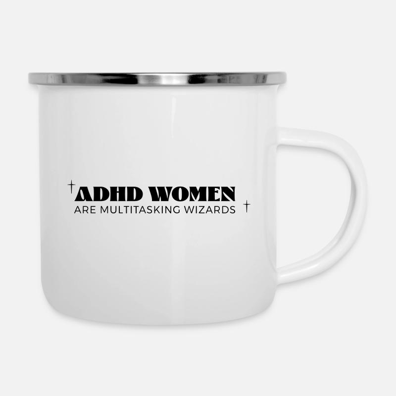 ADHD Women - Emaille-Tasse - Weiß