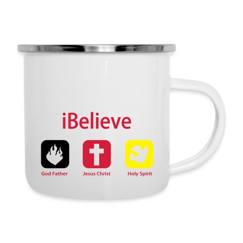 iBelieve - Jesus Shirt (UK) - Emaille-Tasse