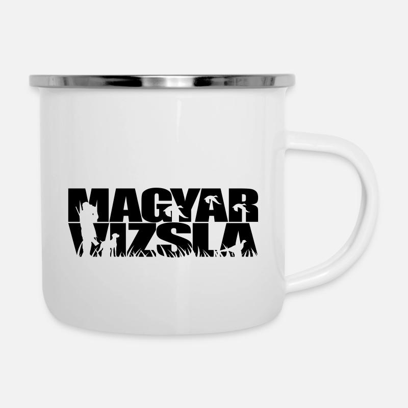 MAGYAR VIZSLA Jagdhund - Emaille-Tasse - Weiß