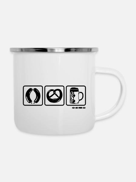 brotzeit - Emaille-Tasse - Weiß