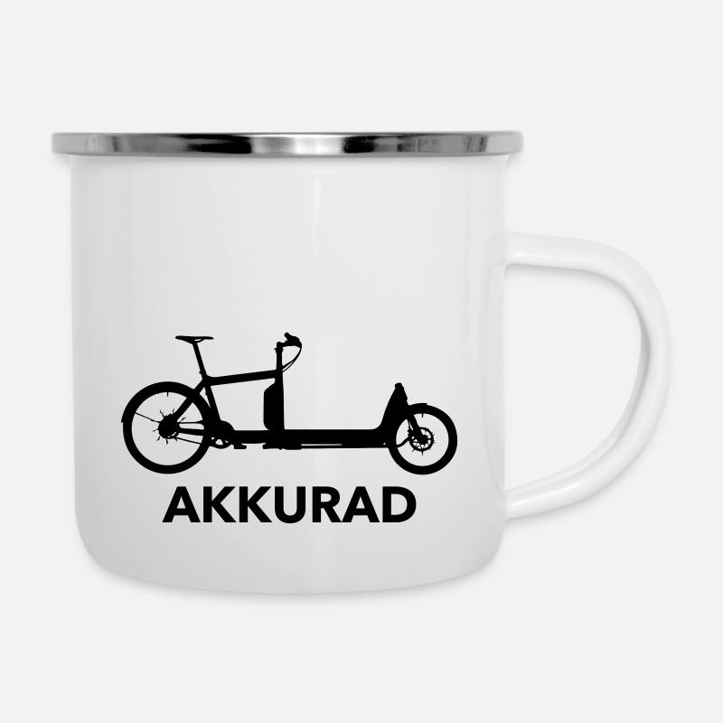 AkkuRad - Emaille-Tasse - Weiß