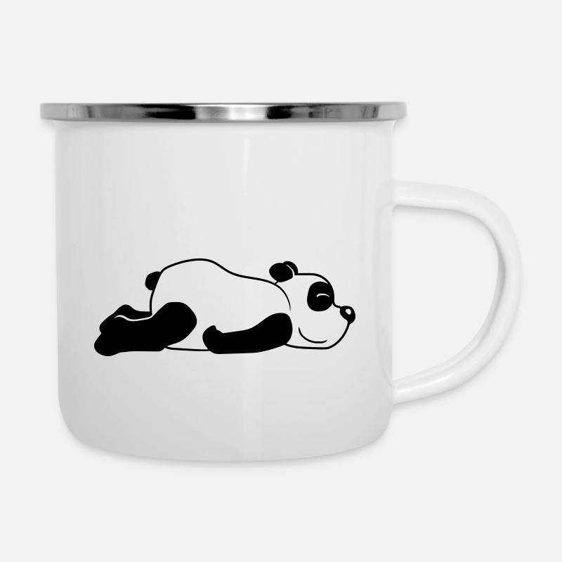 Panda Baer Suess - Emaille-Tasse - Weiß