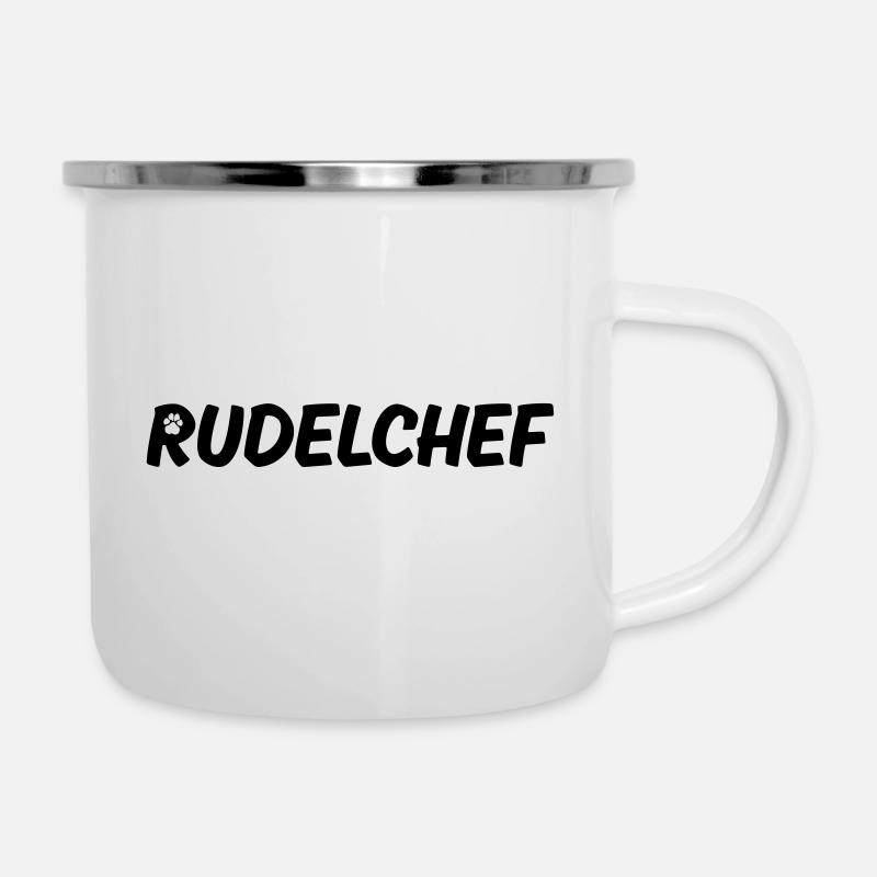Rudelchef - Emaille-Tasse - Weiß