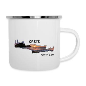 Kreta Crete - Emaille-Tasse - Weiß - Rechts