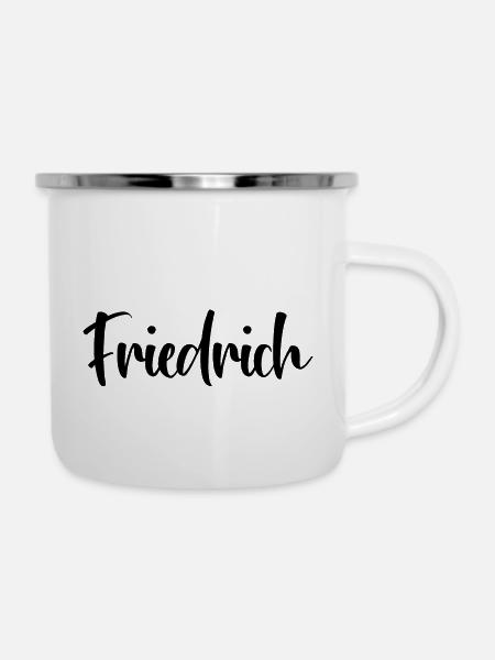 Friedrich - Emaille-Tasse - Weiß