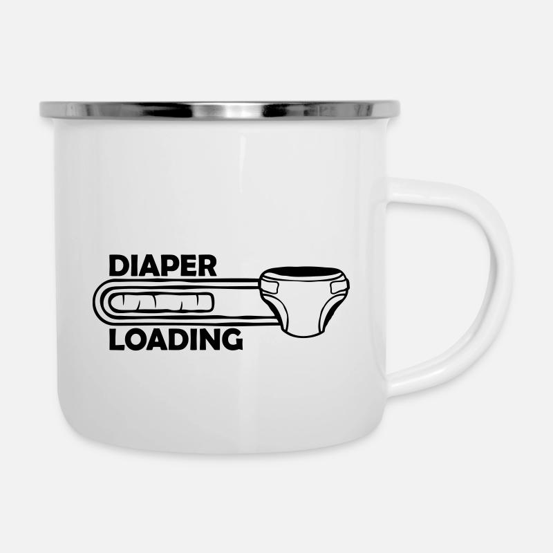 Windel Diaper Loading - Camper Mug - white