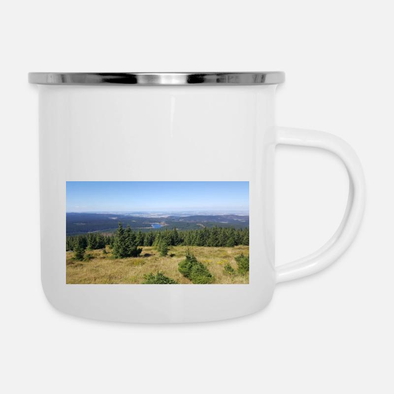 Natur - Emaille-Tasse - Weiß