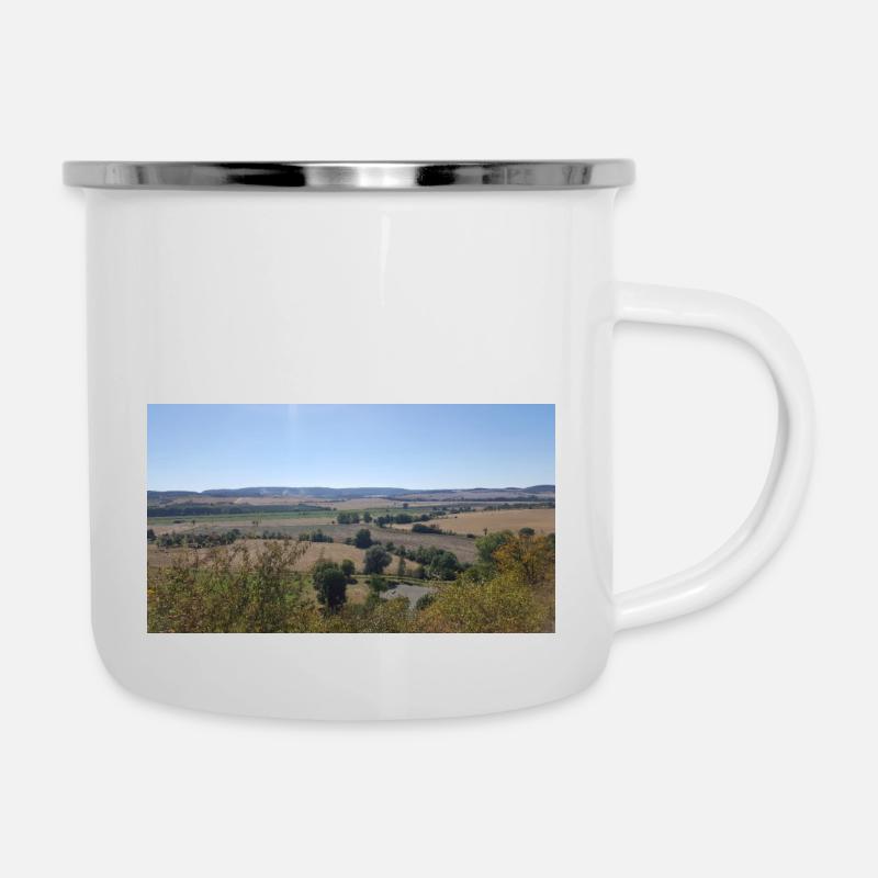 Natur 2 - Emaille-Tasse - Weiß
