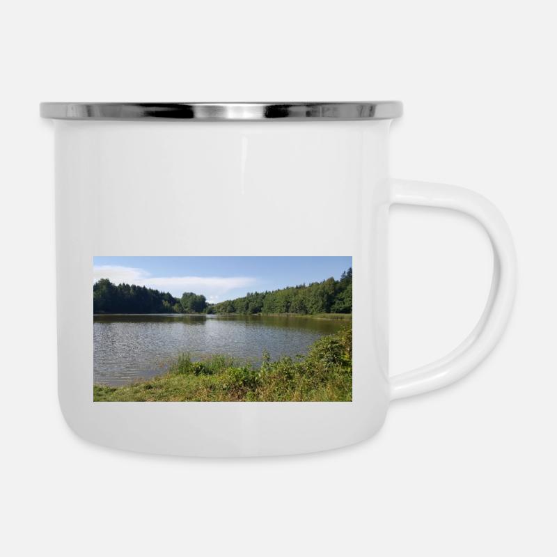 See - Emaille-Tasse - Weiß