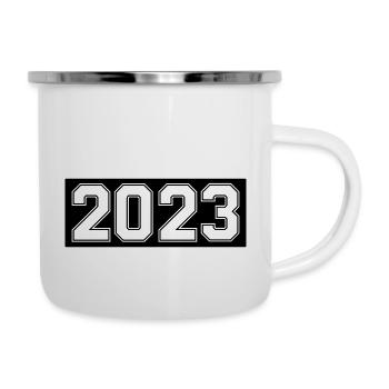 2023 - Emaille-Tasse - Weiß - Rechts