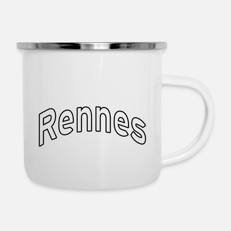 Rennes - Emaille-Tasse - Weiß