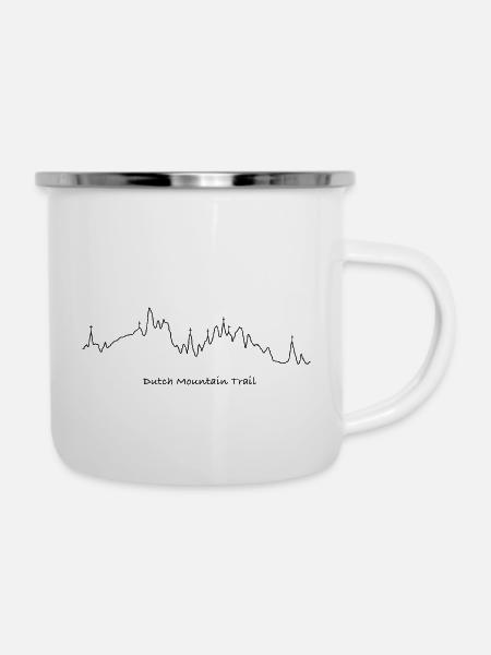 Holländischer Bergpfad - Emaille-Tasse - Weiß