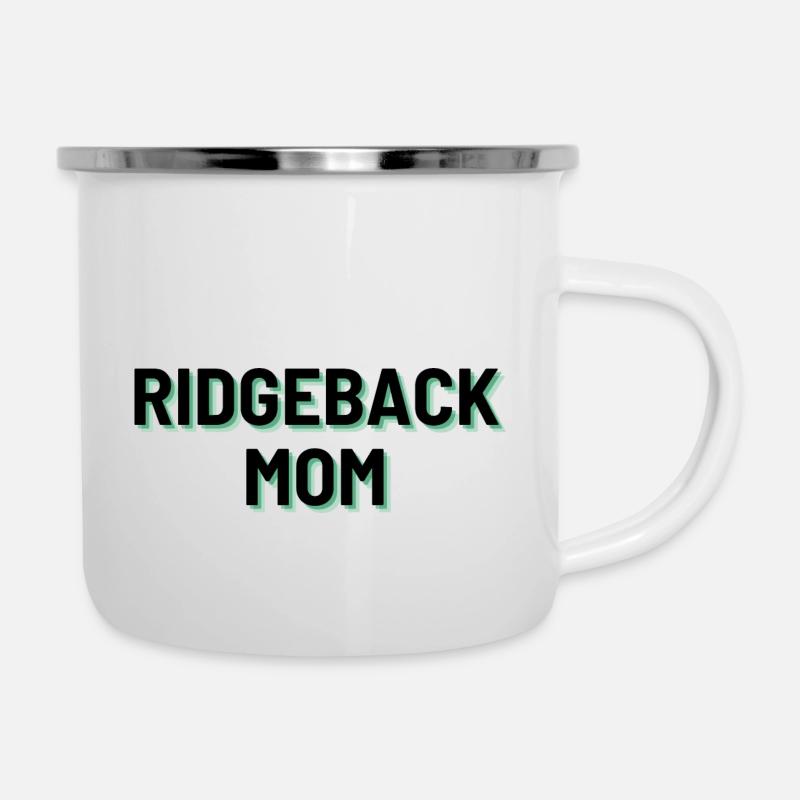 Ridgeback Mom - Emaille-Tasse - Weiß